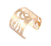 CWZZWS Elegante Bracciale Aperto in Metallo Bracciale Unisex con Motivo a rombo con Motivo Floreale per Matrimoni di Festa