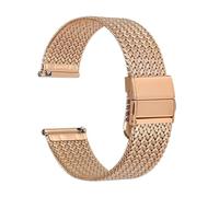 CWZZWS Fanda di orologi in metallo, tessuto in rete, tessuto in rete, rilascio rapido, chiusura a piega aggiornata, larghezza del cinturino 14mm 16mm 18mm 20mm 22mm (argento, 14 mm)