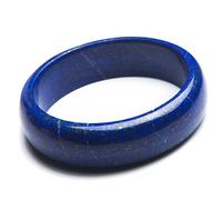 CWZZWS Genuino lapis blu naturale lapis lazuli genstone rotondo braccialetti di bracciale diametro interno 59 mm