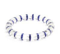 CWZZWS Gioielli Bracciale da Donna in Pietra Naturale Strass Colorati Perline Trasparenti Braccialetti e Braccialetti Coppia di Gioielli Yoga per Ragazze