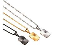 CWZZWS Gioielli Che tagliano Le collane a Sospensione quadrate per Uomini sibilo, 60 cm in Acciaio Inossidabile collari Piccoli Eleganti squisiti Gioielli Cose Che Si Fanno Accessori alla Moda alla