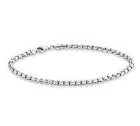 CWZZWS Gioielli da Donna Accessori per Ragazze Bracciale in Argento Sterling Massiccio 925 Italiano con Catena a Maglie da 3,5 mm per Donna Uomo, 7,5, 8, 8,5, 9, 16, 18, 20, 22, 24, 26, 30 Pollici