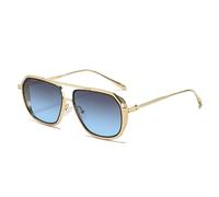 CWZZWS Glasshi da Uomo in Metallo retrò Sfumature di Gradiente di Moda Uv400 Women Punk