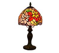CWZZWS Lampada da Tavolo da 8 Pollici lampade venate Vintage rustiche Fiori di Campagna Paralume per Il Soggiorno Illuminazione da Letto per Camera da Letto necessaria