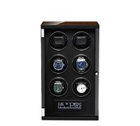 CWZZWS lampadario Watch Boxes 2/4/6 Watch Winder con retroilluminazione a LED e regolabile [aggiornato] Watch Pads e telecomando (BlackOne 6 klockor) lampadario