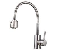 CWZZWS Miscelatore di rubinetti per l'acqua da Cucina, Ispessimento 304 lavello da Cucina in Acciaio Inossidabile, Rubinetto con Doccia, Uno (Colore: Uno)
