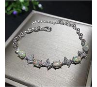 CWZZWS Moda opale opale Opal Natural Multicolore, in particolare bracciale Natural Gemstone Bracciale S925 Silver Women Party Gift Gioielli