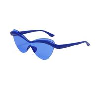 CWZZWS Nuove Donne 2025 Frameless Un pezzo Jelly Color Occhiali Da Sole Moda Un pezzo Ocean Film Network Red Sunvisor, Blu, Taglia unica