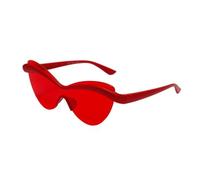 CWZZWS Nuove Donne 2025 Frameless Un pezzo Jelly Color Occhiali Da Sole Moda Un pezzo Ocean Film Network Red Sunvisor, Rosso, Taglia unica