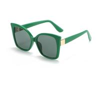 CWZZWS Nuovi occhiali da sole da strada 2025 occhiali da sole donna uomo montatura moda occhiali da sole occhi di gatto personalizzati femminili, Verde, Taglia unica