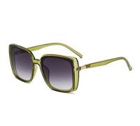CWZZWS Nuovi occhiali da sole quadrati oversize di modo 2025 donne occhiali da sole vintage alla moda con montatura grande occhiali da sole da uomo lenti sfumate occhiali, Verde, Taglia unica