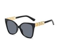 CWZZWS Nuovo 2025 Vintage Cat's Eye Occhiali Da Sole Donne Gradiente Colore Montatura Sfumature Lusso Occhiali Da Sole Occhiali Occhiali UV400, Nero , Taglia unica
