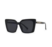 CWZZWS Nuovo 2025 Vintage Cat's Eye Occhiali Da Sole Donne Occhiali Da Sole per Gli Uomini Polarizzati UV400 Guida Eyewear, Nero , Taglia unica