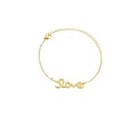 CWZZWS Nuovo Acciaio Inossidabile Amore zircone Lettera Braccialetti pendnat Colore Oro Braccialetto Pendente Carino Matrimonio Gioielli di Natale Regalo Moda Accessori alla Moda creativi per Donne e