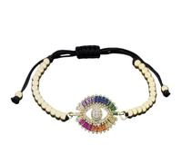 CWZZWS Nuovo Arrivo 2025 5 Stili Intrecciato Fortunato Braccialetto Regolabile Donna Uomo Rame Cz Perline Braccialetto Amicizia Moda con per Te Accessori Regalo Creativo alla Moda