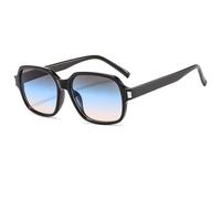 CWZZWS Occhiali da sole da donna ovali occhiali da sole per gli uomini occhiali vintage occhiali da vista UV400, C5 Arcobaleno Nero, Taglia unica