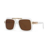 CWZZWS Occhiali da sole di lusso uomo donna moda classica retrò sfumato occhiali da sole montatura in metallo stile guida uv400 sfumature, C3, Taglia unica