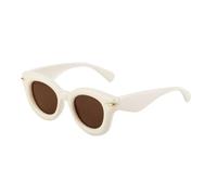 CWZZWS Occhiali da sole rotondi gonfiati da donna Tendenze Punk Occhiali da sole per gli uomini Lusso Moda Cat's Eye Occhiali da sole, C4 Beige Marrone, Taglia unica