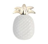 CWZZWS Ornamenti eleganti in ceramica a forma di ananas vassoio gioielli anello braccialetto collana orecchini stoccaggio coppie ornamenti