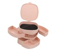 CWZZWS Ornamenti Supporto Rotante 4 Strati Scatola di Immagazzinaggio per Collane Bracciali Anelli Orecchino Titolare Portatile Gioielli Organizzatore