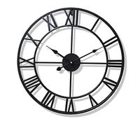 CWZZWS Orologio da Parete da 24/30 Pollici Industriale Numero Romano Orologio da Parete Artistico Decorativo, Orologio in Metallo Interno a Batteria Vintage per Soggiorno, BEDR