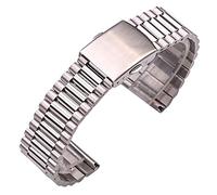 CWZZWS Orologio in acciaio inossidabile DONNE DONNE SIGNORE ORCHIO GOLDS GOLDI 12mm 14 mm 16mm 18 mm 20 mm cinghia di orologio in metallo a doppia chiusura in acciaio /18 mm/argento