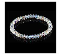 CWZZWS Perline Bracciale a Catena Braccialetti Fascino Gioielli a Mano per Le Donne Matrimonio Corda Acquamarina