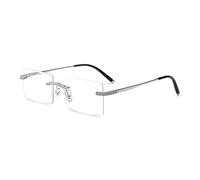 CWZZWS Pilota Occhiali Da Sole Senza Montatura Per Gli Uomini Moda Donne Frameless Taglio Sfumatura Occhiali Da Sole Diamante Impostazione Ombra Occhiali, Sil Trasparente, Taglia unica