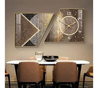 CWZZWS Pittura decorativa per la casa orologio da parete Tick Tick Tick decorazione da parete moderna arte astratta decorazione murale orologio da parete zecca decorazione da parete