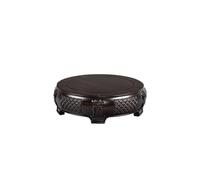 CWZZWS Sgabello per piante in ebano rotondo con base in legno massello per bonsai, statua ornamentale, piedistalli