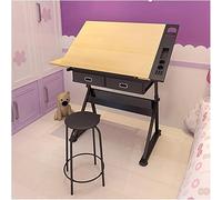 CWZZWS Tavoli da disegno scrivania con cassetti, tavolo versatile per studio artistico, tavola pieghevole regolabile, postazione di lavoro artistica per pittori, postazione di lavoro per schizzi