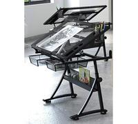 CWZZWS Tavolo da disegno regolabile in altezza, tavolo da disegno inclinabile con contenitore, grande scrivania artistica, tavolo da disegno per casa e ufficio