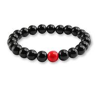 CWZZWS uomini Braccialetti di pietra vulcanica naturale opaca opaca lava nera onice perle Buddha braccialetto rotondo e bracciale da donna yoga preghiera