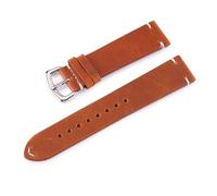 CWZZWS Xlczmyl 18mm 19mm 20mm 21mm 22mm 24mm retroleather watch watch orologio cinghia di orologio da guardia con perni a molla, marrone, 21mm