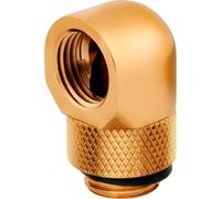 Corsair Hydro X Series Adattatore Rotante a 90 gradi, Confezione Doppia (Filettatura G1/4 BSPP, Durata in Ottone Massiccio, Meccanismo di Rotazione Sicuro, Ottimizzato Per Portate Elevate) Oro