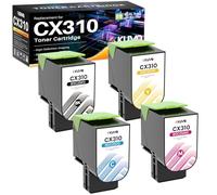 CX310 Cartuccia Toner Compatibile per Lexmark CX310N CX310DN CX410E CX410DE CX410DTE CX510DE CX510DTHE CX510DHE 80C2SK0 80C2SC0 80C2SM0 80C2SY0 (4 Pack)