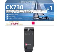 CX730 Cartuccia Toner di Ricambio Compatibile per Lexmark C4342 C4352 CS730de CS735de CX730de CX735adse CX737adzse CX737adzse Stampante, Alta Resa 5000 Pagine, Facile da Installare,Magenta-1 pack