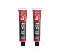 CX80 | Silicone ad alta temperatura nero | Sigillante permanentemente elastico per temperature da -65°C a +380° | Per edilizia, autoveicoli e industria | Resistente a oli, benzina e grassi | Tubo da 2