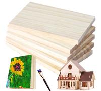 CXAFQ 5 Pezzi Legno Non Finito-L15 x L15 x H2cm, Per Lavori Artigianali, Pittura Fai Da Te, Modellazione, Decorazione Per la Casa Incisa, Pittura, Colorazione, Fai Da Te Modello Aerei Navi