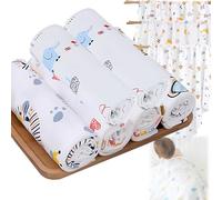 CXAFQ 6 Pezzi Mussole Neonato Cotone, Asciugamani Neonato, Mussole Neonato 85x85 Cotone, Un Piccolo Razzo, Un Cervo Felice, Un Piccolo Anatro, Possibilità Di Copertina, Lenzuola, Asciugamani Da Bagno
