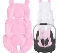 CXAFQ Cuscino Per Passeggini Rosa, 67 * 38cm, Cuscino Plagiocefalia Neonato, Tessuto Traspirante In Velluto Di Fagioli Adatto a Tutte Le Stagioni, Usato Per Sedili Di Sicurezza, Cesti, Passeggini