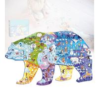 CXAFQ Puzzle Orso Polare Per Bambini, Puzzle 128 Pezzi, Puzzle 3 4 5 6 7 8 9 Anni, Puzzle Giochi Per Bambini, Puzzle Animali Per Bambini, Puzzle Regalo Per Ragazze E Ragazzi