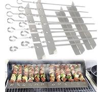 CXAFQ Set Griglia a Griglia a 16 Pezzi, Arrosticini Griglia, Spiedo per Barbecue, Accessori Barbecue, Resistente alla Corrosione, 12 Barbecue e 4 Grigliate, Adatto per Barbecue All'Aperto