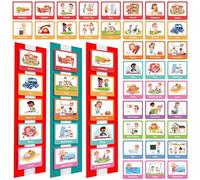 CXAFQ Tabella di routine quotidiana dei bambini, risorse per l'apprendimento dell'autismo, strumento di aiuto per l'apprendimento per ADHD, autismo, lavoro per bambini, tasca per calendario, scuola