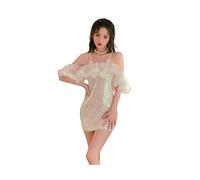 cxbyjyg Nightclub Vestito Fantasia Paillettes Vestito Sexy Biancheria Intima Sexy Uniforme Puro Desiderio di Borsa Glutei