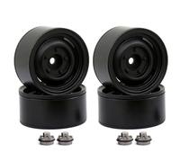 CXDOUDSW Muovi della Ruota retrò in Metallo da 165 Pollici 1,9 g ciascuno Compatibile con Veicoli tracciati RC da 1 10 in Adatta ai Modelli Gen8 Crawler(Black)