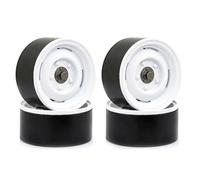 CXDOUDSW Muovi della Ruota retrò in Metallo da 165 Pollici 1,9 g ciascuno Compatibile con Veicoli tracciati RC da 1 10 in Adatta ai Modelli Gen8 Crawler(White)