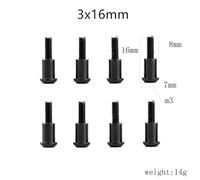 CXDOUDSW Vite per assorbire Ammortizzatore da 8 pc 3x16mm 3x19mm Compatibile con Veicoli da 1 10 4x4 2wd RC Simili a Parti di Upgrade di VXL HQ727 9EMU(8pcs 3x16mm)