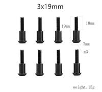 CXDOUDSW Vite per assorbire Ammortizzatore da 8 pc 3x16mm 3x19mm Compatibile con Veicoli da 1 10 4x4 2wd RC Simili a Parti di Upgrade di VXL HQ727 9EMU(8pcs 3x19mm)