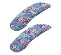 Cxdvotvy Copribraccioli per sedia da ufficio con stampa di fiori di ciliegio, 2 pezzi, elastici, comodi, delicati sulla pelle, decorazioni per la casa